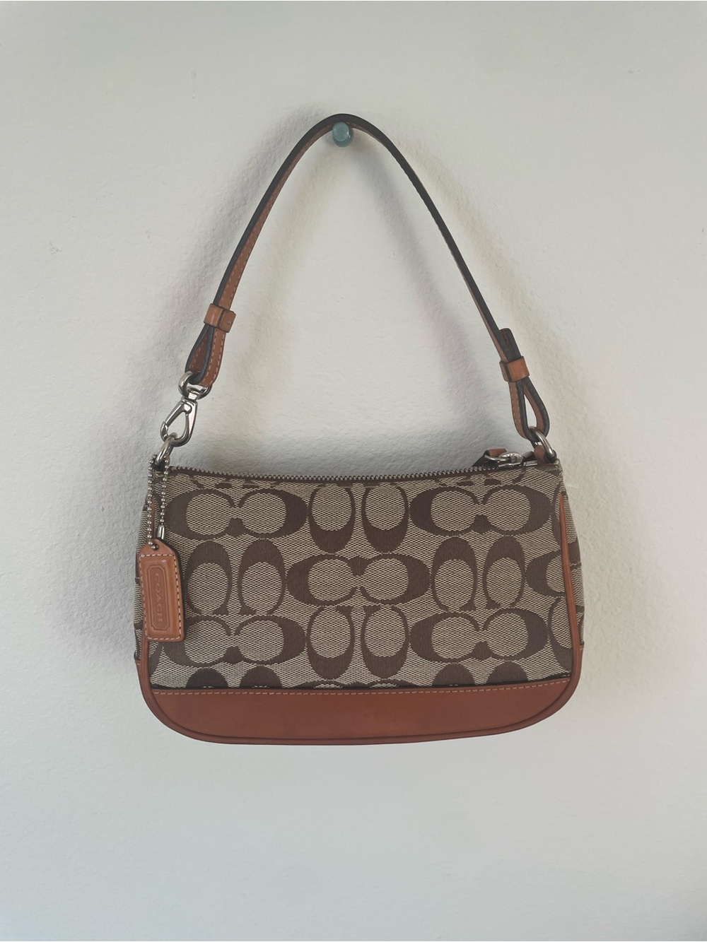 Vintage Y2K Coach Signature Jacquard Demi Shoulder Bag